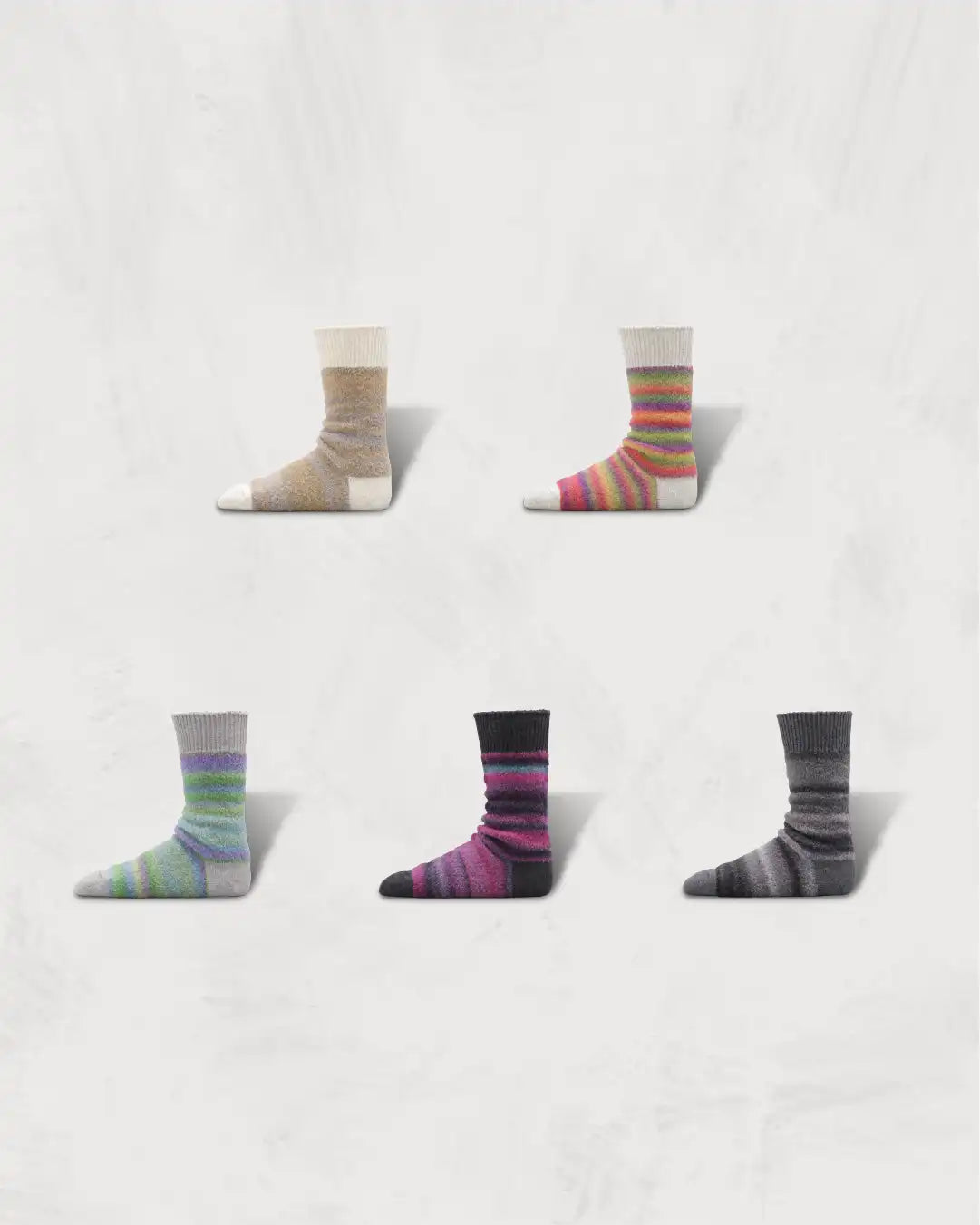 Alpaca Ombre Boucle Socks