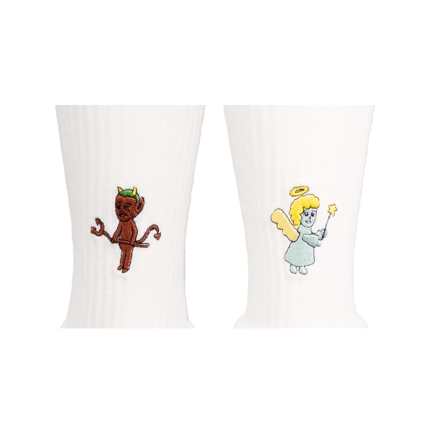 Pile Socks - Embroidery | Angel＆Devil