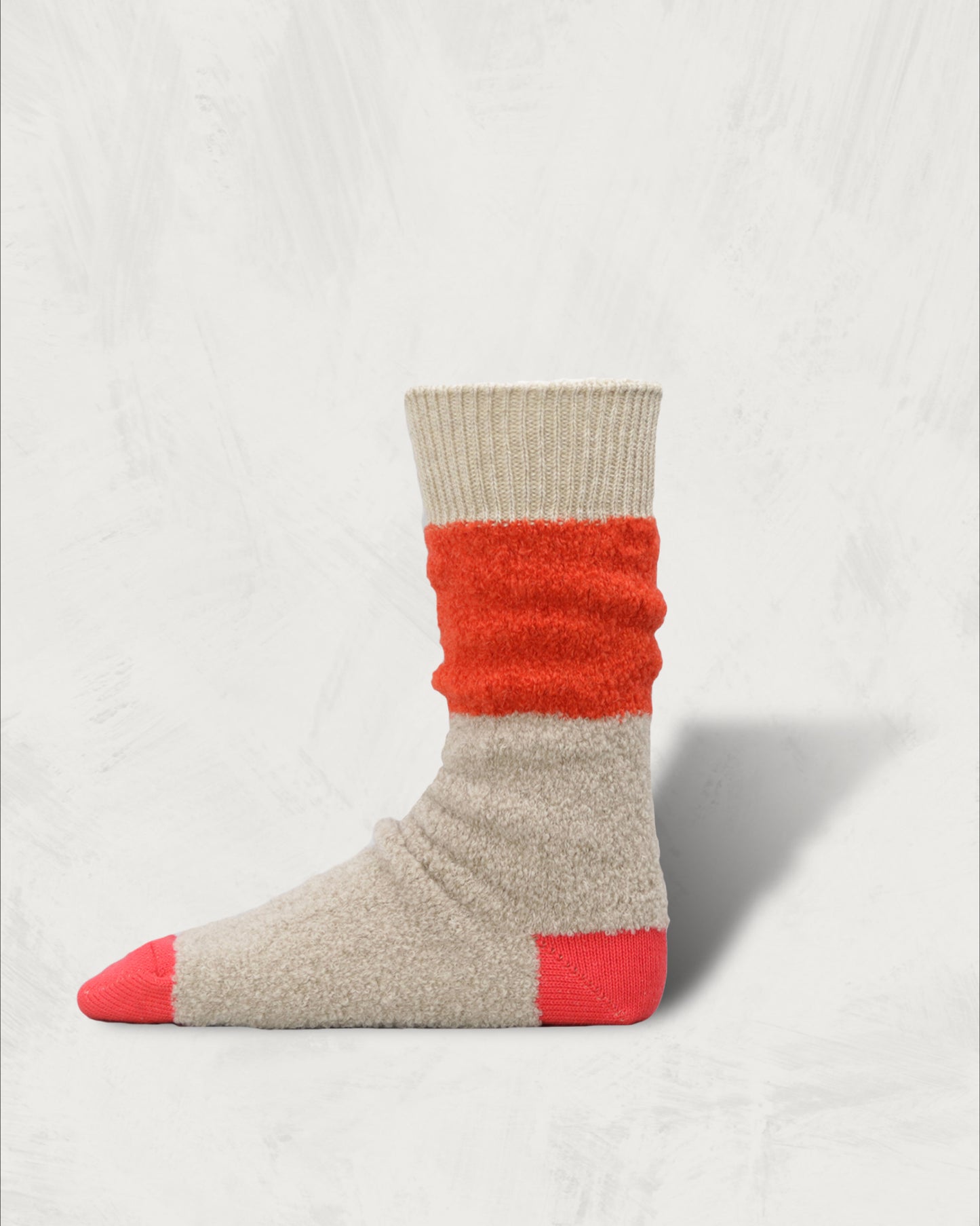 Bicolor Alpaca Boucle Socks