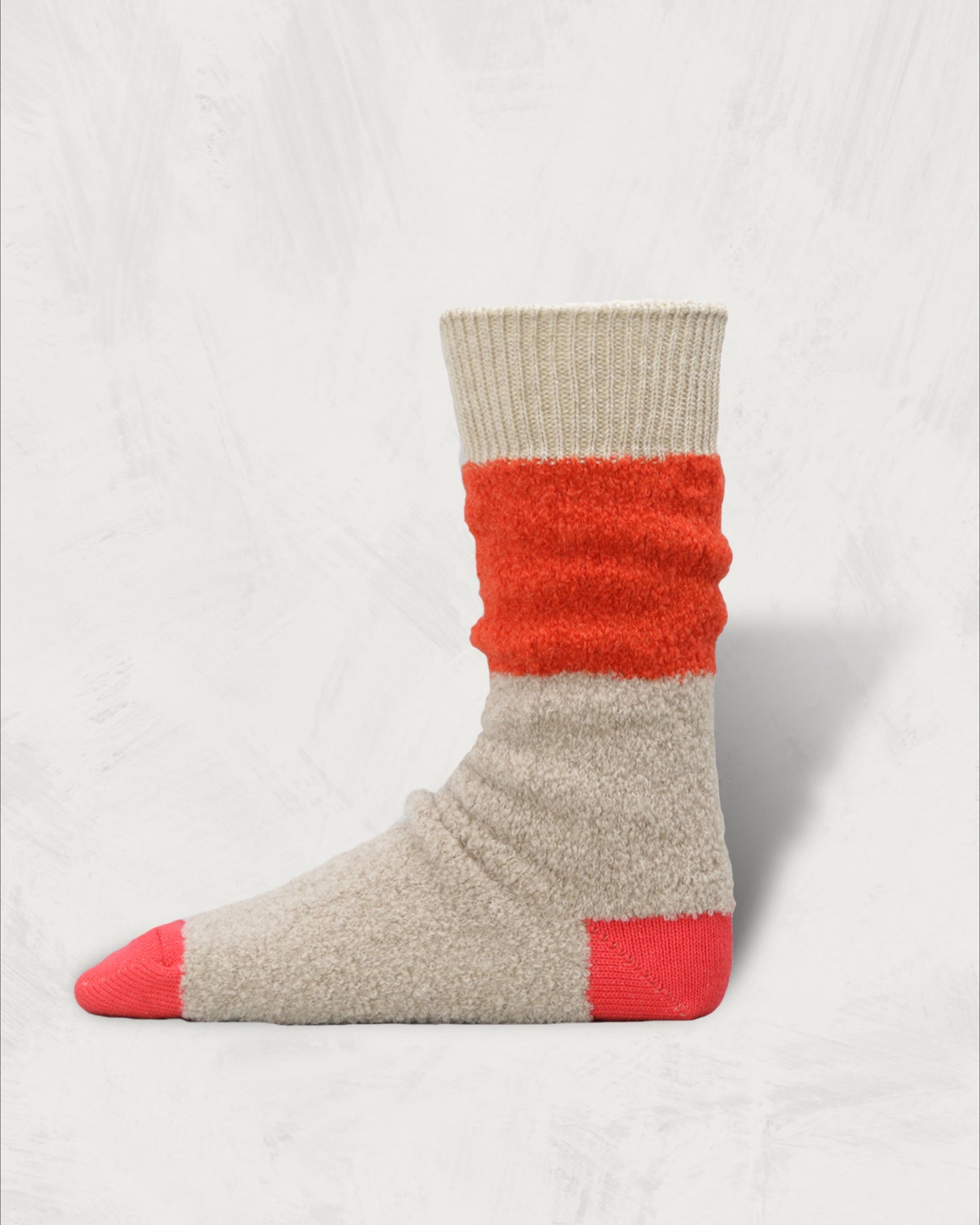 Bicolor Alpaca Boucle Socks