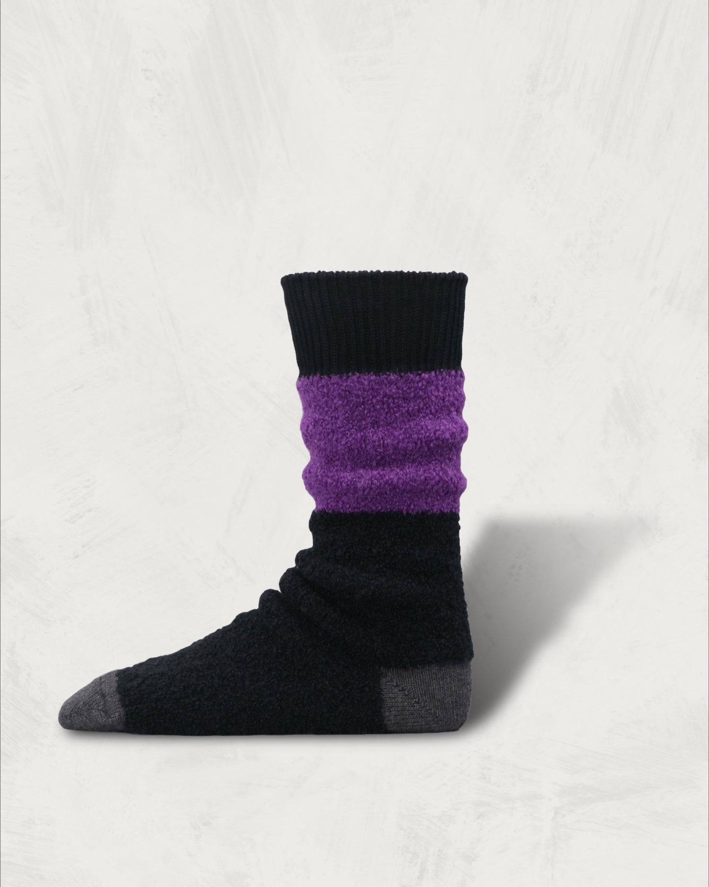 Bicolor Alpaca Boucle Socks