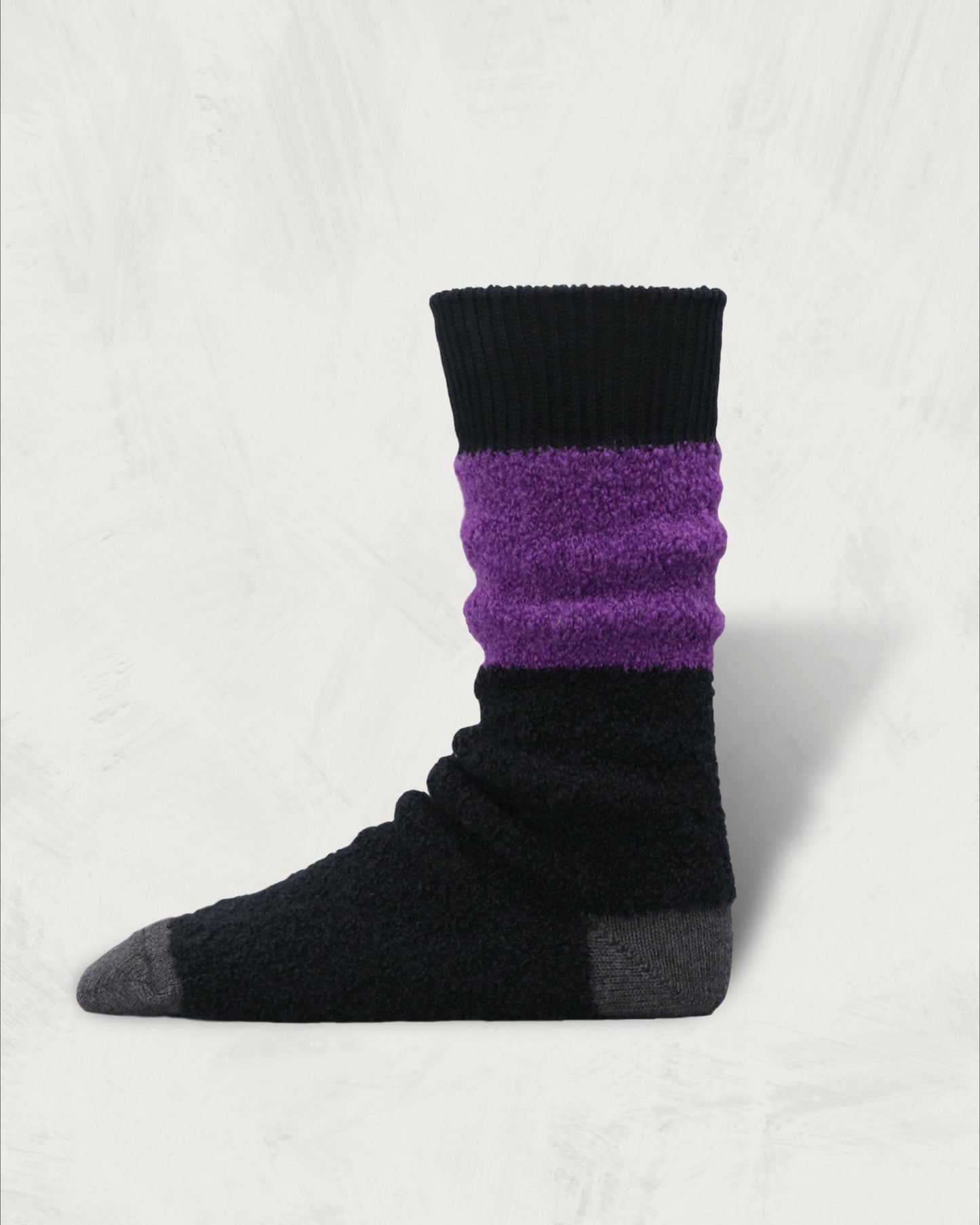 Bicolor Alpaca Boucle Socks