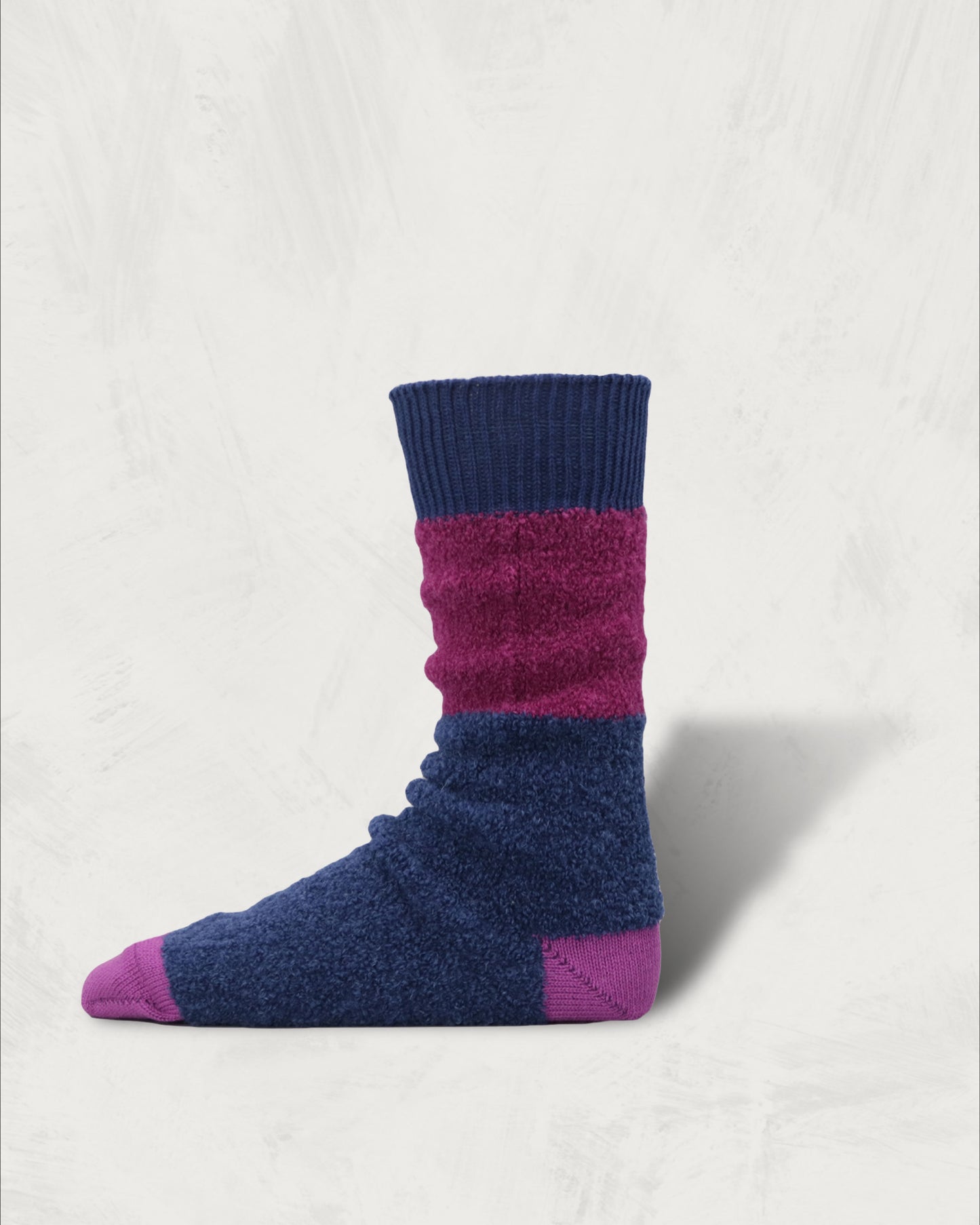 Bicolor Alpaca Boucle Socks