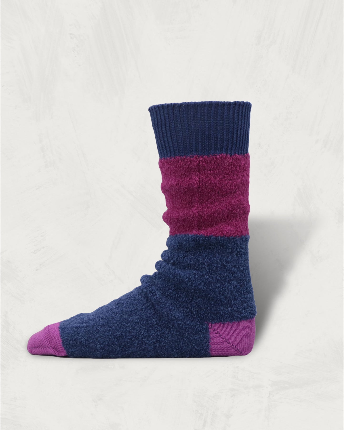 Bicolor Alpaca Boucle Socks