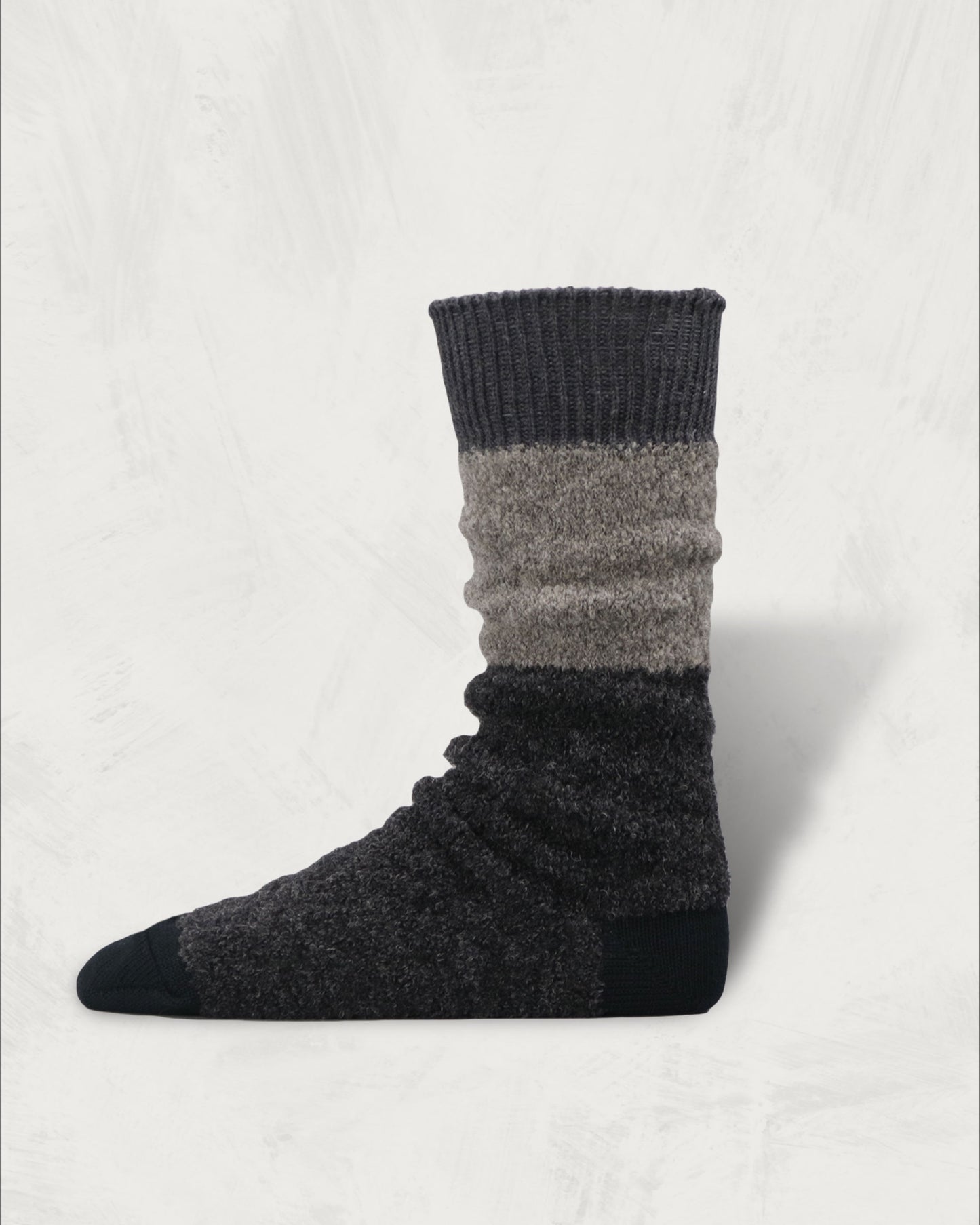 Bicolor Alpaca Boucle Socks