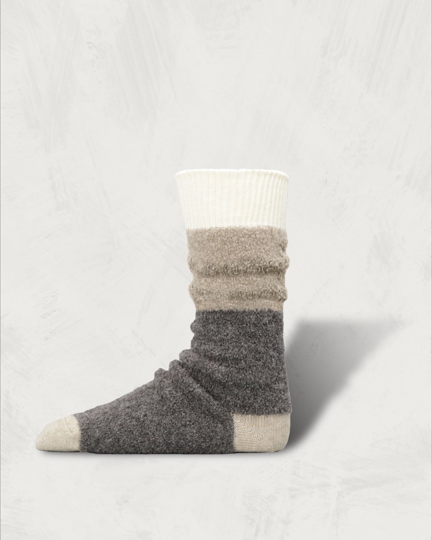 Bicolor Alpaca Boucle Socks