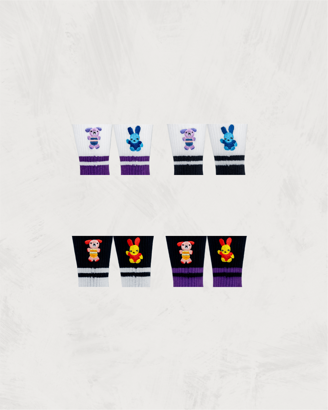 Skater Socks | Embroidery | Stuffed Animal