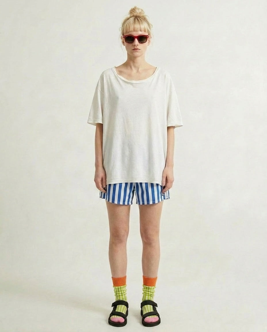 Cotton Needle-Out Socks | Stripes