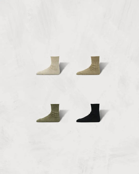 リネンアンドリサイクルポリエステルポリエステルリブソックス_All_Linen_and_Recycled_Polyester_Ribbed_Socks_Middle_Length_All