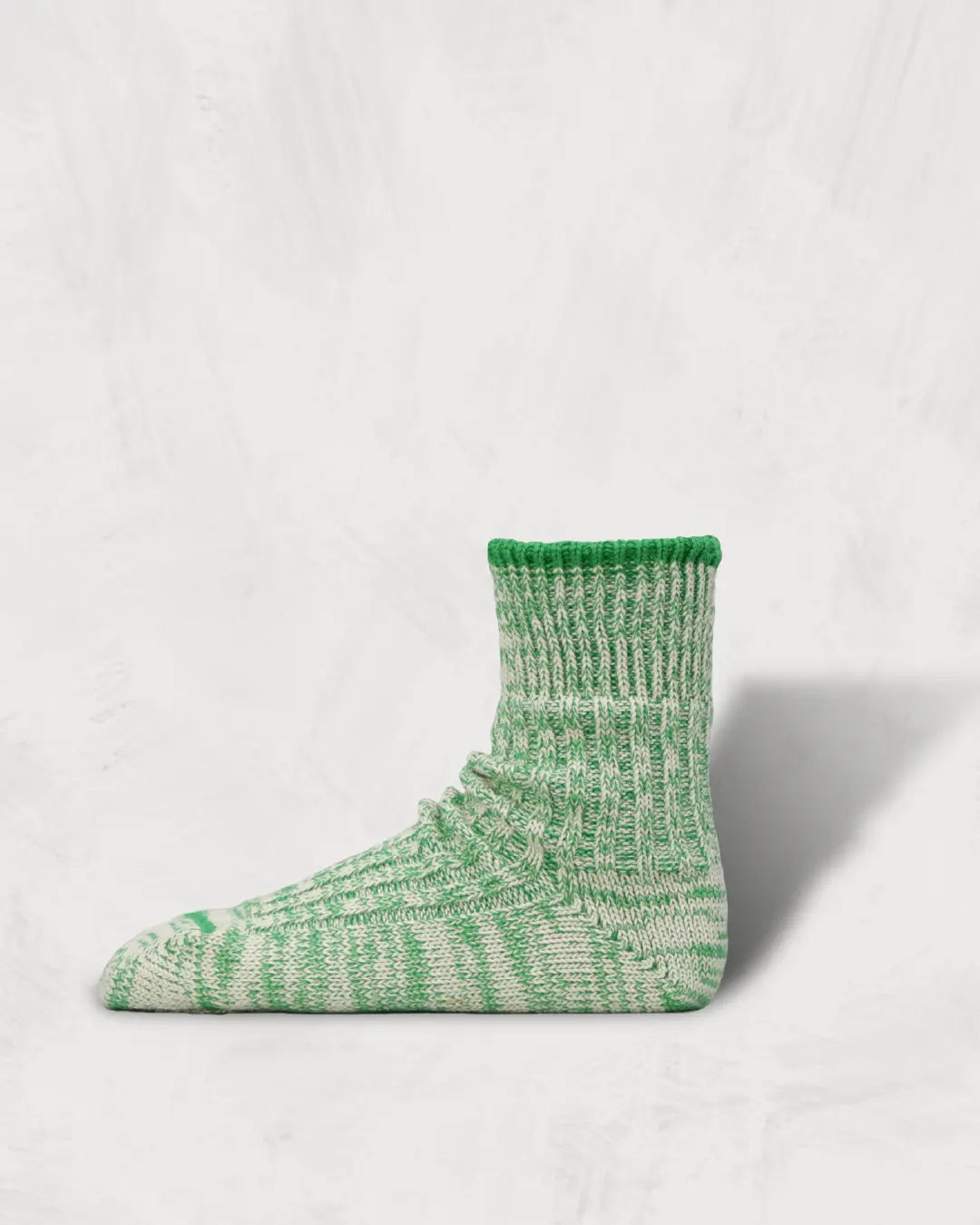 ローゲージリブソックス-Low_Gauge_Ribbed_Socks_Two-tone_Green