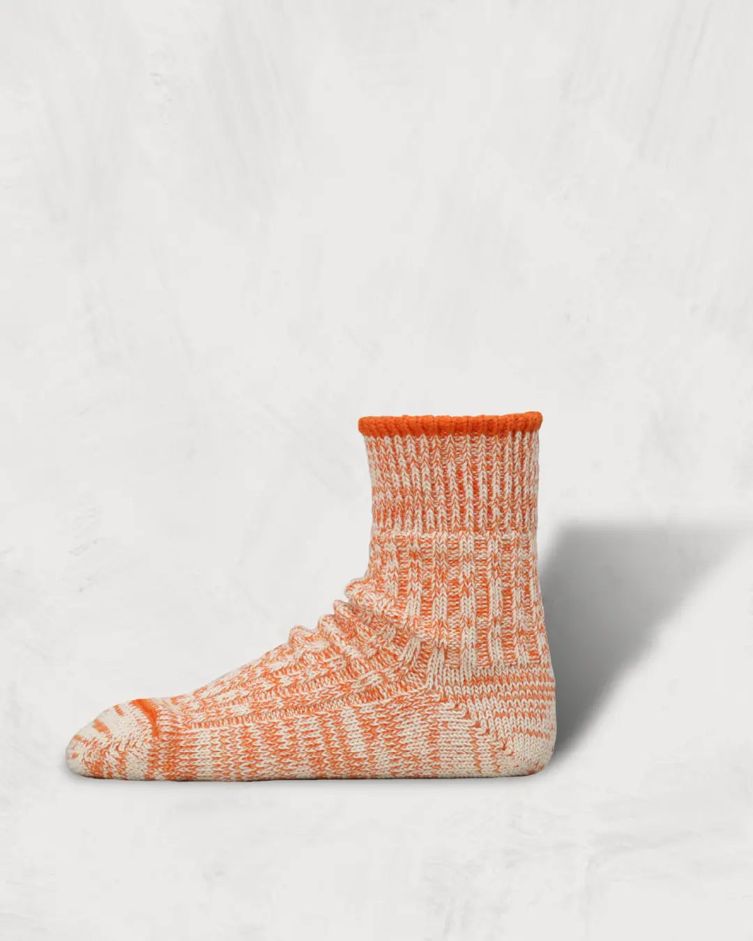 ローゲージリブソックス-Low_Gauge_Ribbed_Socks_Two-tone_Orange