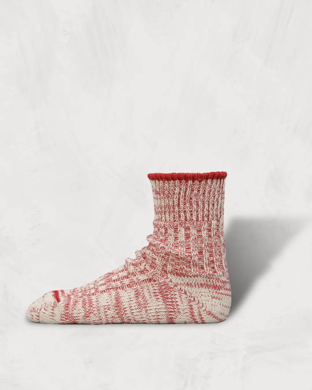 ローゲージリブソックス-Low_Gauge_Ribbed_Socks_Two-tone_Red