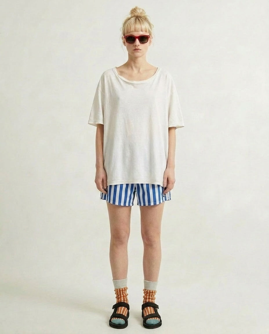 Cotton Needle-Out Socks | Stripes