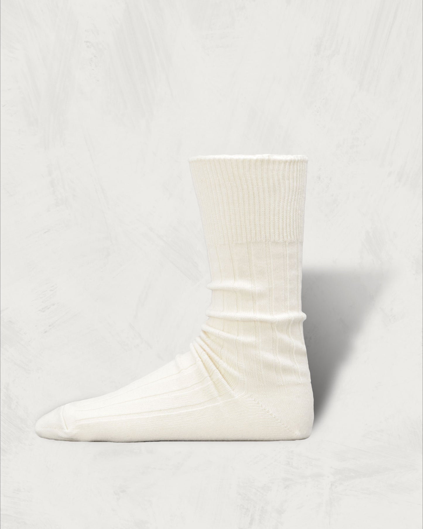 Cashmere Cotton Ribbed Socks