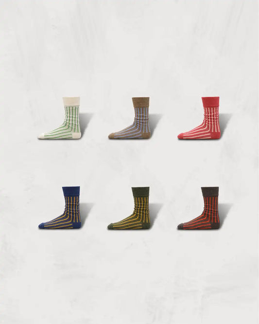 Washable Wool & Cotton Needle-Out Knit Socks