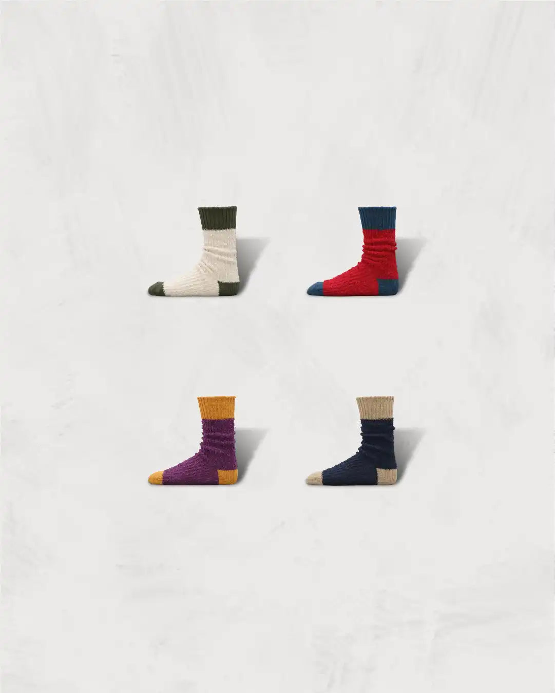 Textured Multi-Color Cotton Socks