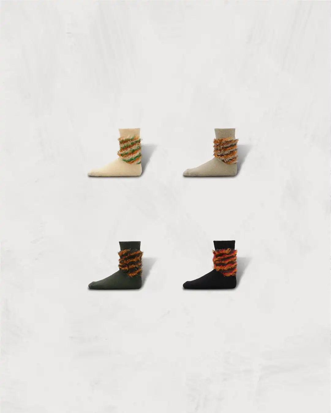 Multi-Color Shaggy Socks