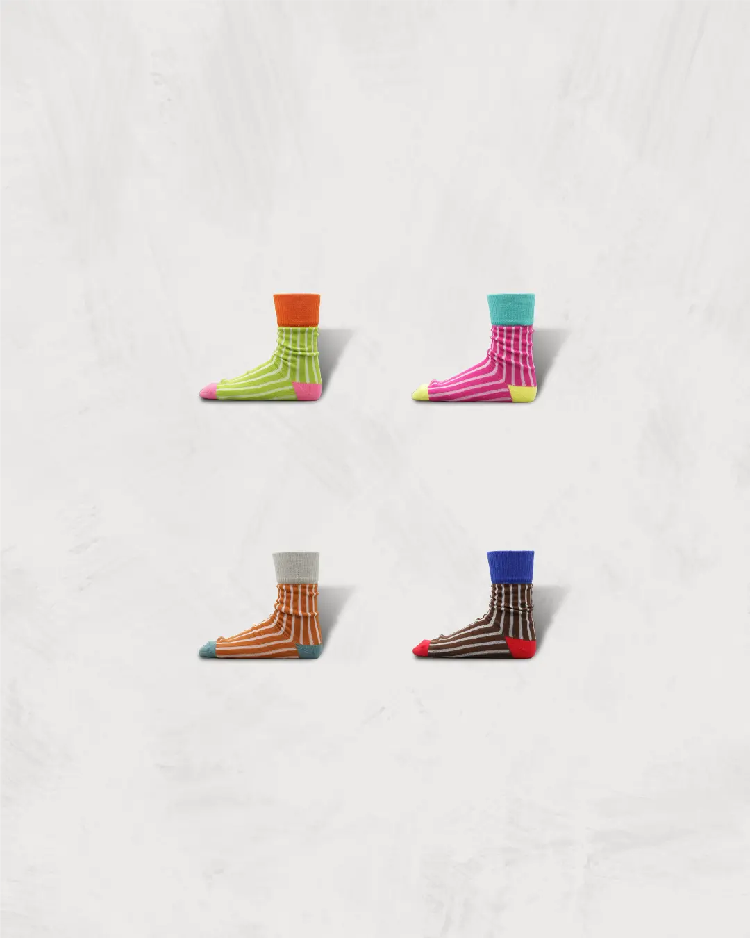 Cotton Needle-Out Socks | Stripes