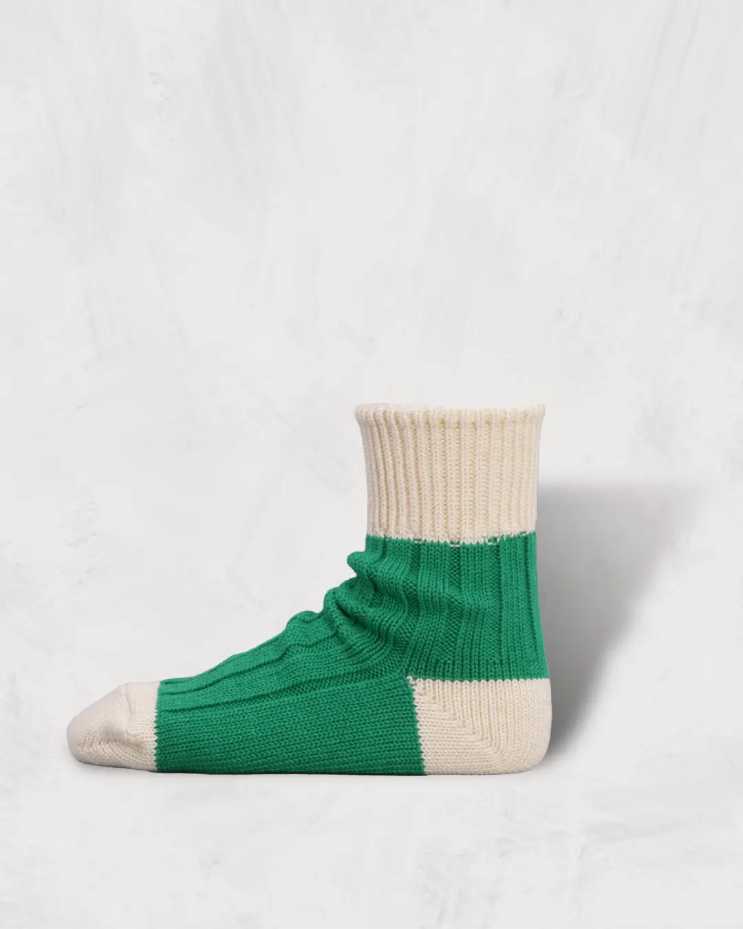 Low Gauge Ribbed Socks | Short Length | Two Tone
