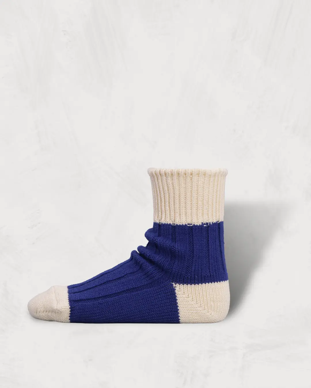 Low Gauge Ribbed Socks | Short Length | Two Tone