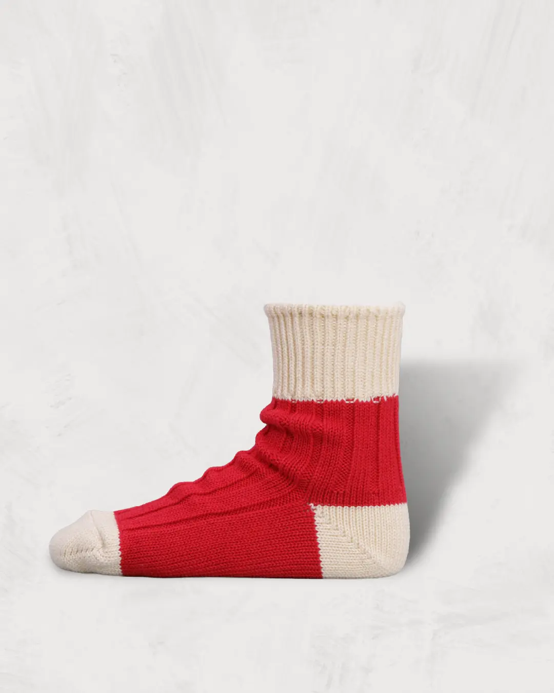 Low Gauge Ribbed Socks | Short Length | Two Tone