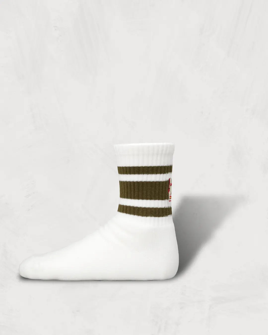 スケーターソックス刺繍-Skater Socks - Embroidery - Video Game-Olive-Side