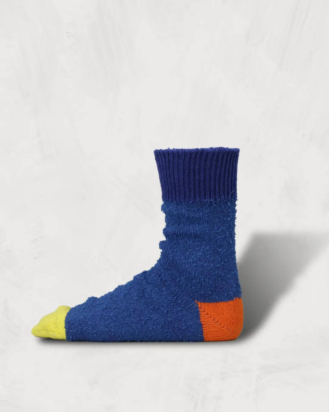 テクスチャードコットンソックス マルチカラード-Textured_Cotton_Socks_Multicolor_Blue