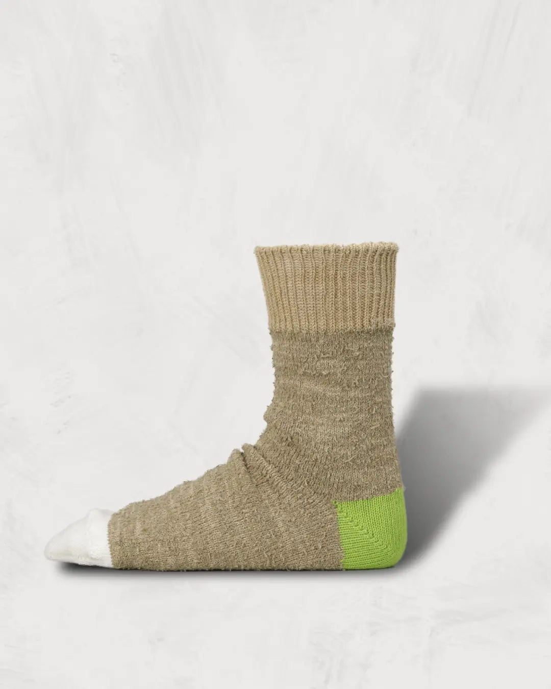 テクスチャードコットンソックス マルチカラード-Textured_Cotton_Socks_Multicolor_Beige