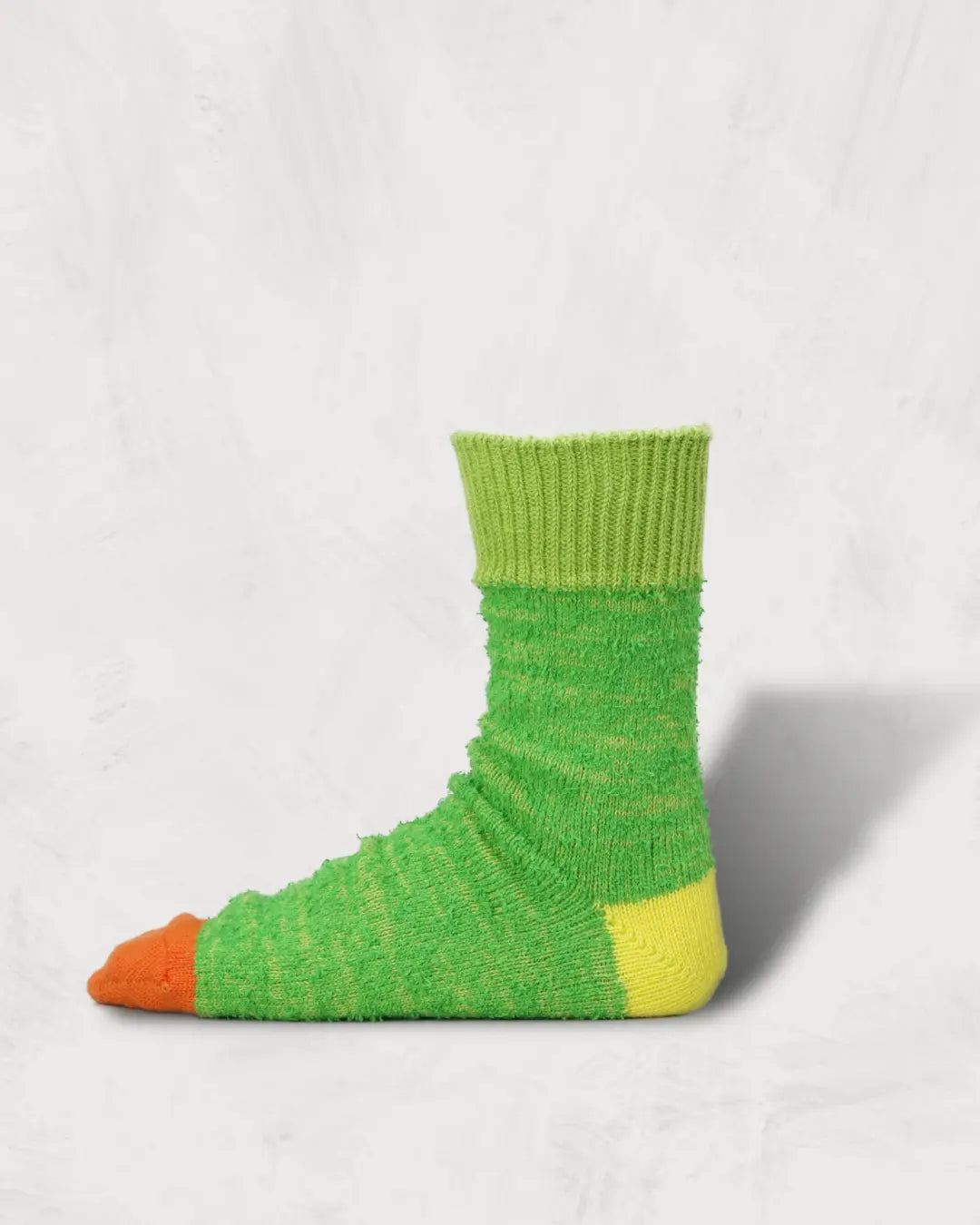 テクスチャードコットンソックス マルチカラード-Textured_Cotton_Socks_Multicolor_Green
