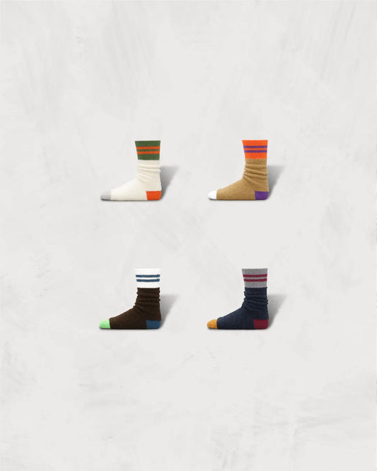 Alpaca Boucle Socks | Stripes