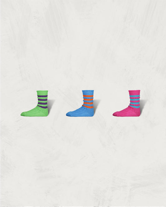 Heavyweight Socks | Stripes | Crazy Color