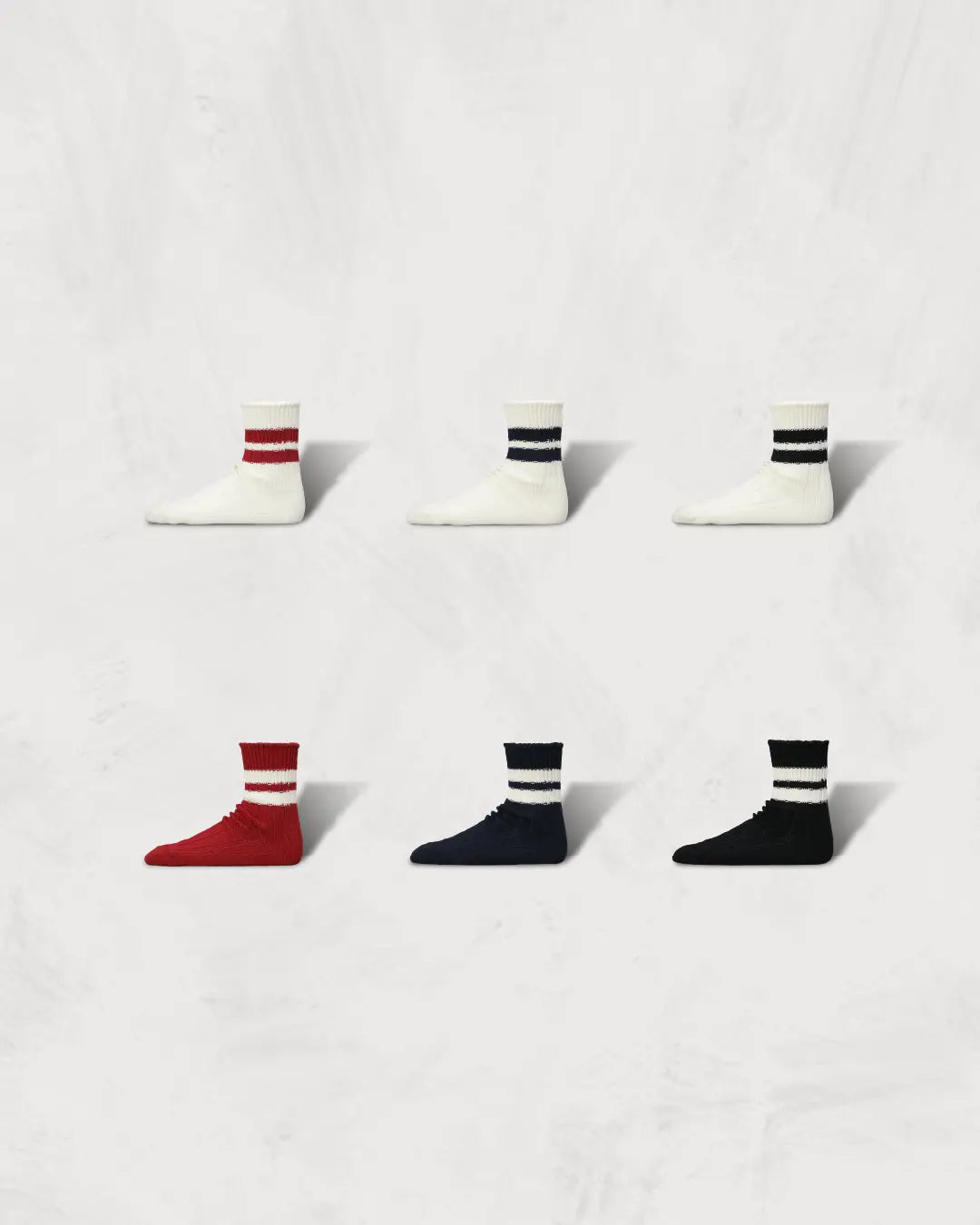 和紙オーガニックコットンリブソックス ストライプ-Washi Organic Cotton Ribbed Socks｜Stripes